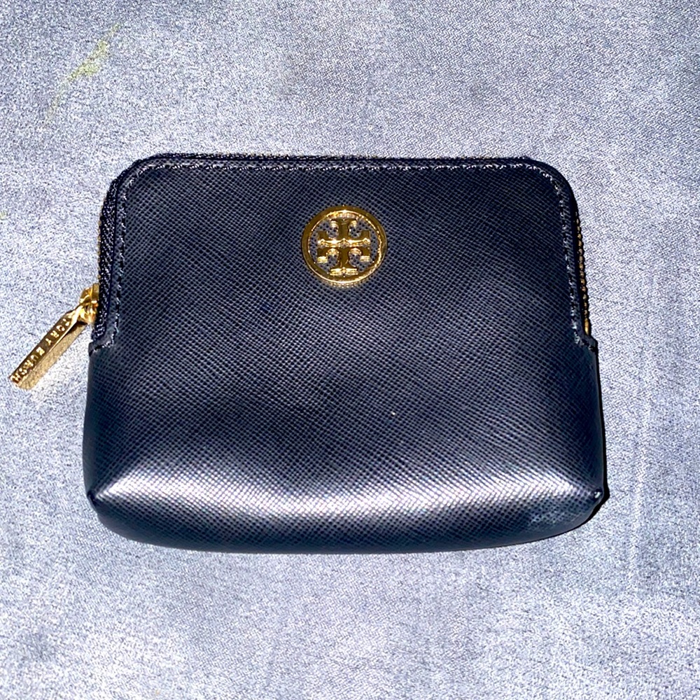 TORY BURCH Black Small Leather Coin Purse